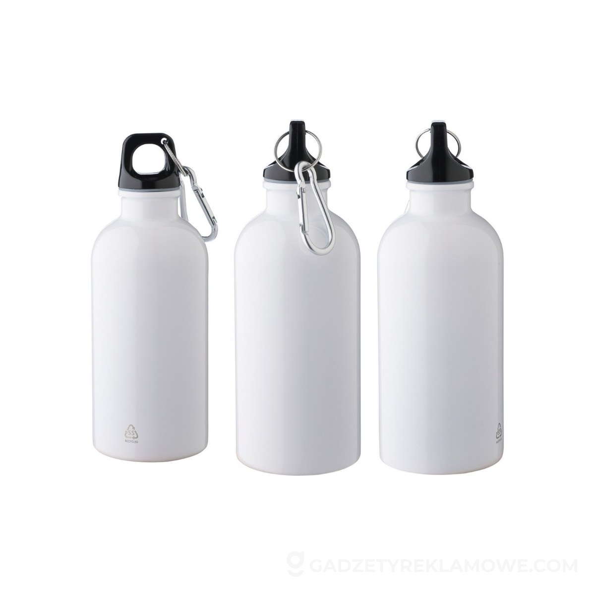 Butelka sportowa 400 ml - biała