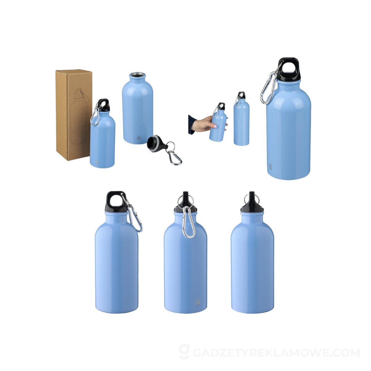 Butelka sportowa 400 ml - błękitna