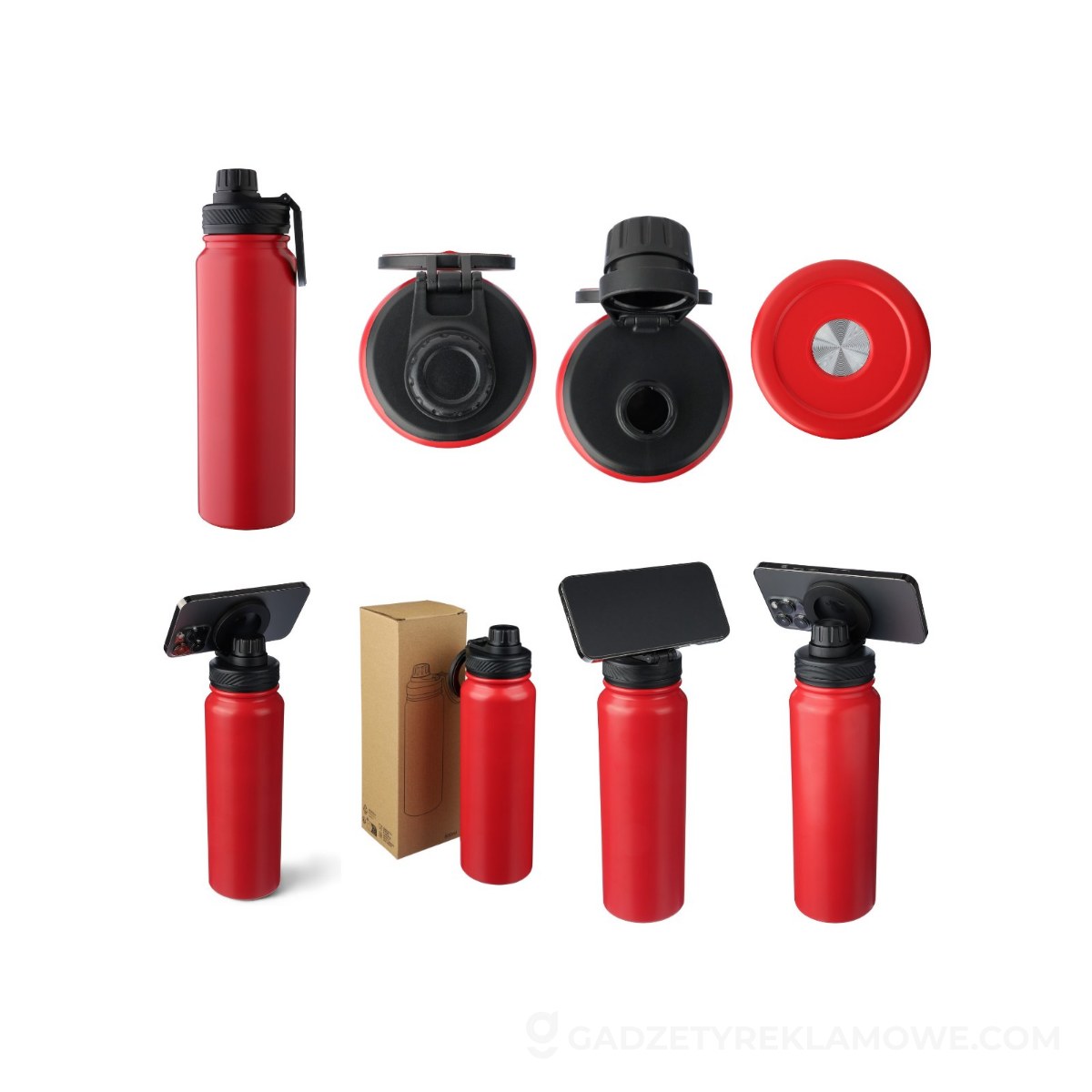 Butelka termiczna 800 ml - czerwona