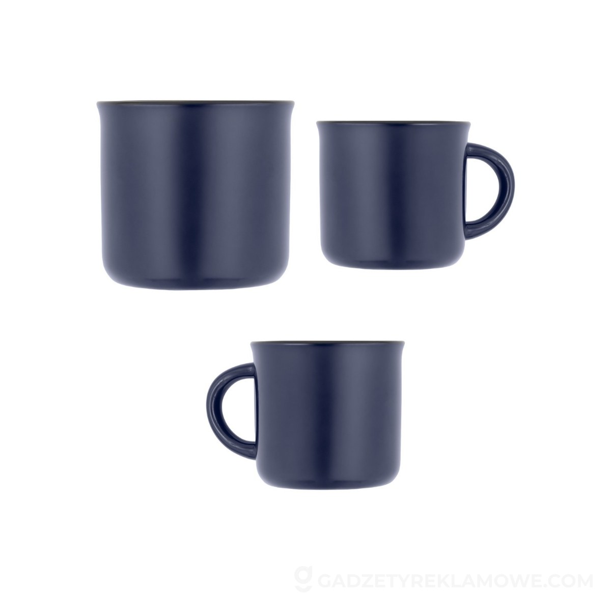 Kubek ceramiczny Lini 280 ml - granatowy