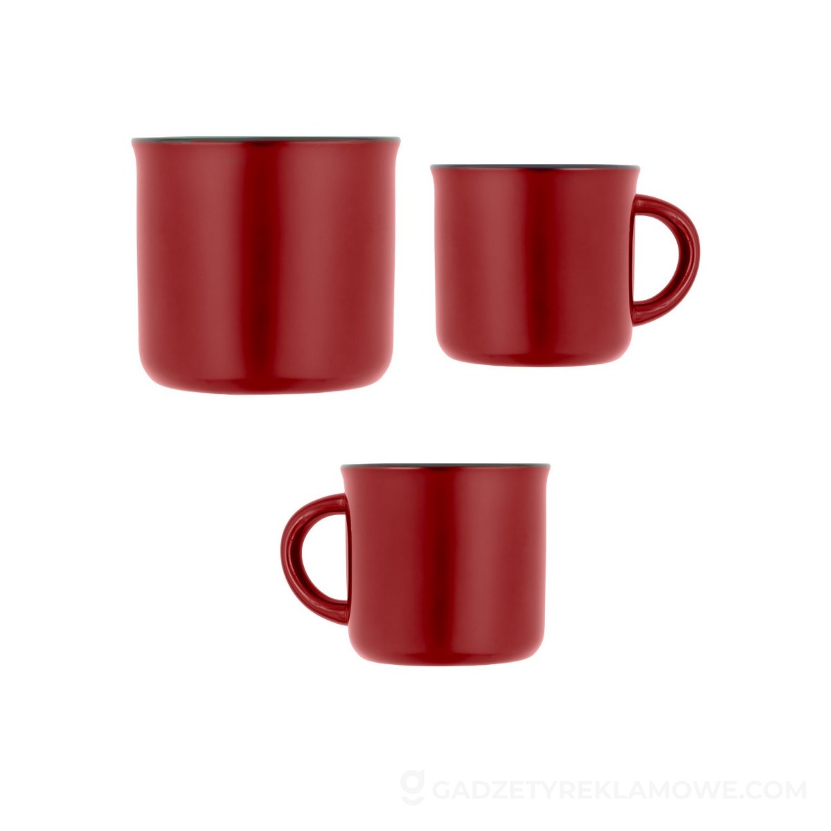Kubek ceramiczny Lini 280 ml - czerwony