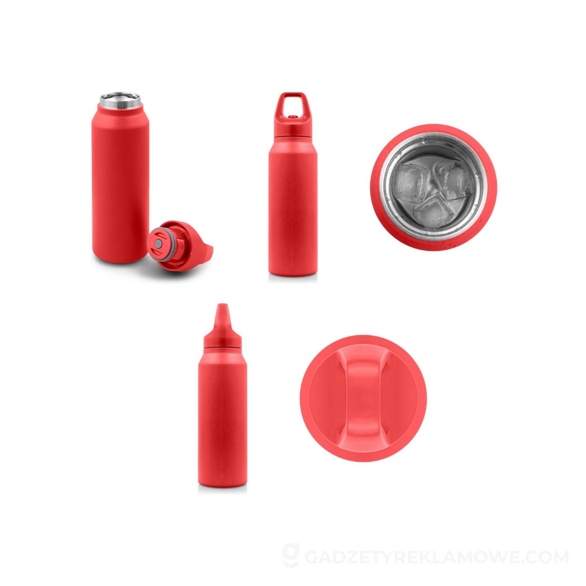 Butelka sportowa Air Gifts Almaide 530 ml - czerwona