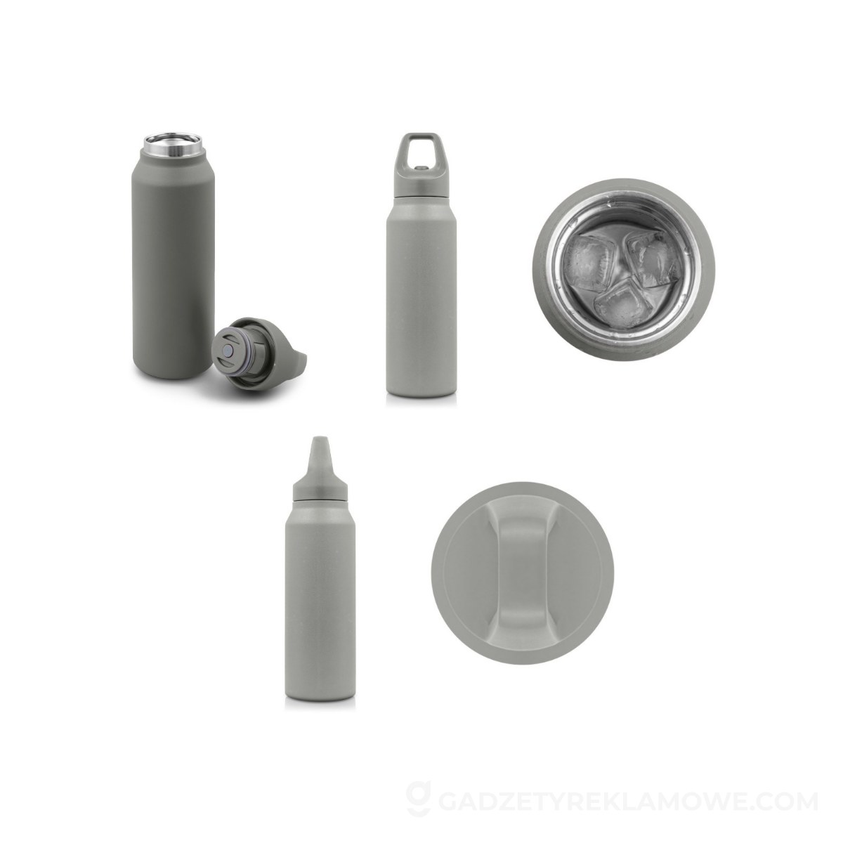 Butelka sportowa Air Gifts Almaide 530 ml - szara