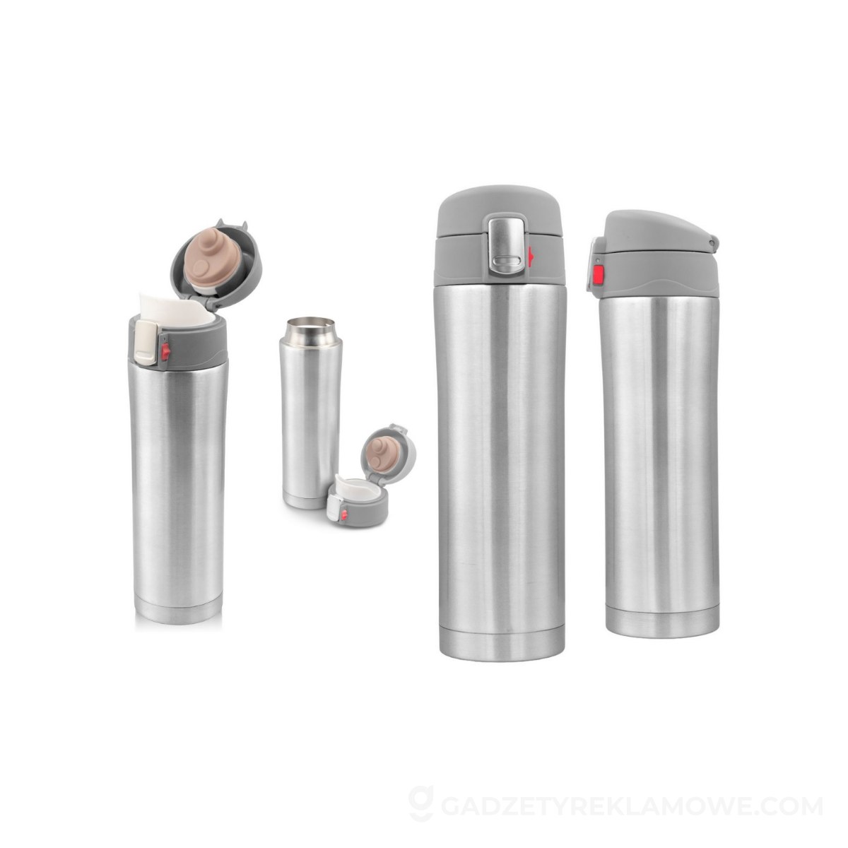 Kubek termiczny 450 ml | Els - srebrny