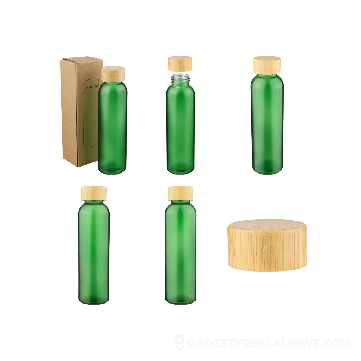 Szklana butelka 500 ml - zielona