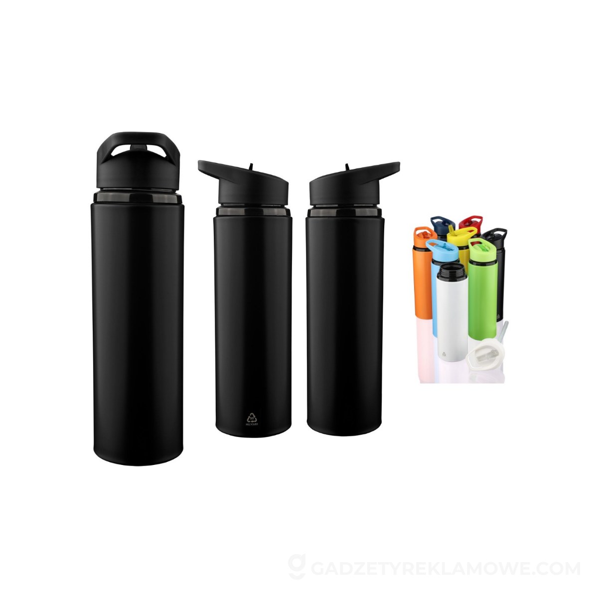 Butelka sportowa 500 ml - czarna