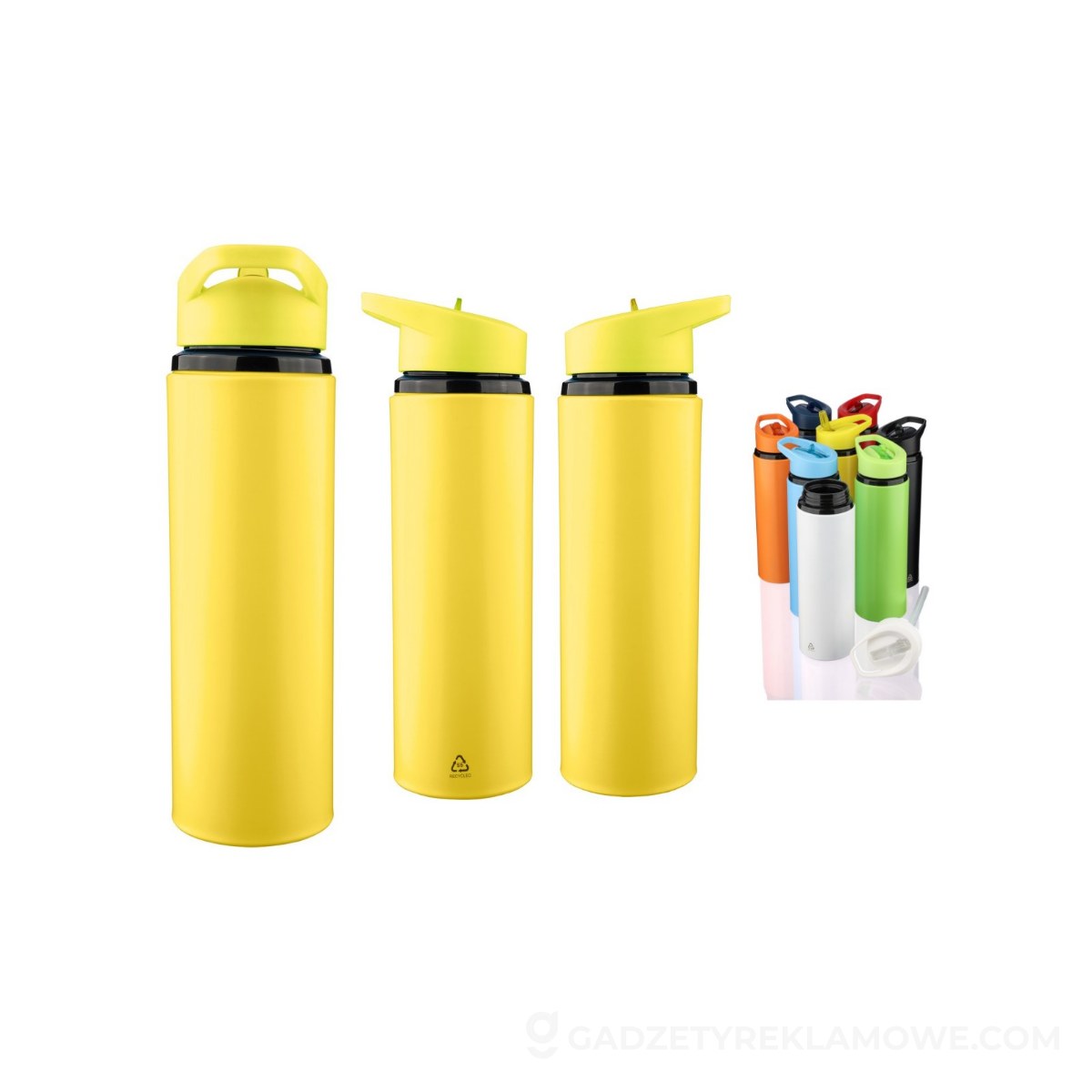 Butelka sportowa 500 ml - żółta