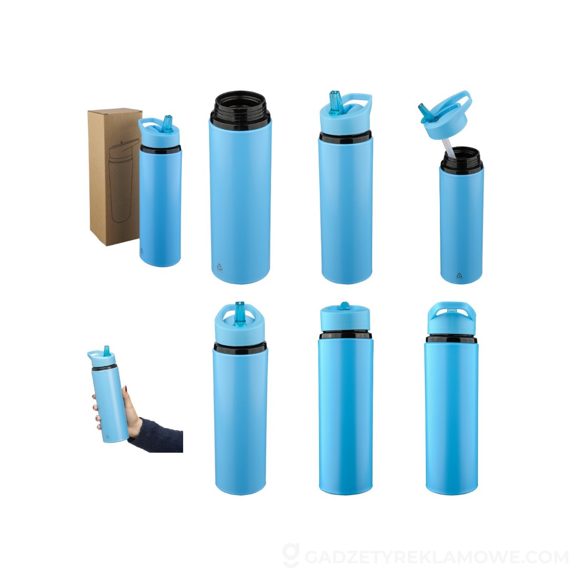 Butelka sportowa 500 ml - błękitna