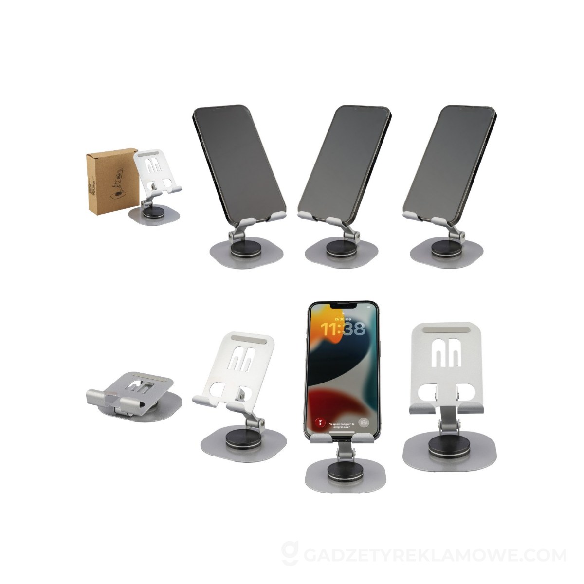 AXP-VB116-32-wariantu-watermark Stojak na telefon - srebrny