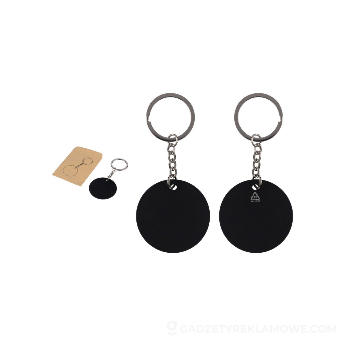 AXP-VB131-03-wariantu-watermark Okrągły brelok do kluczy - czarny
