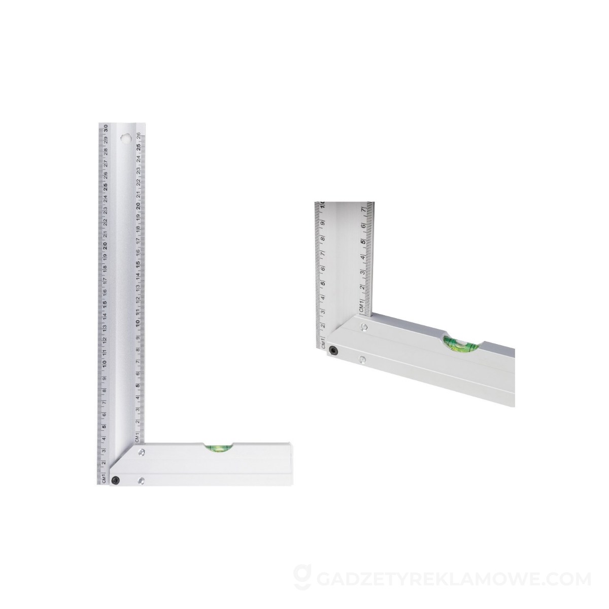 Kątownik 30 cm - srebrny