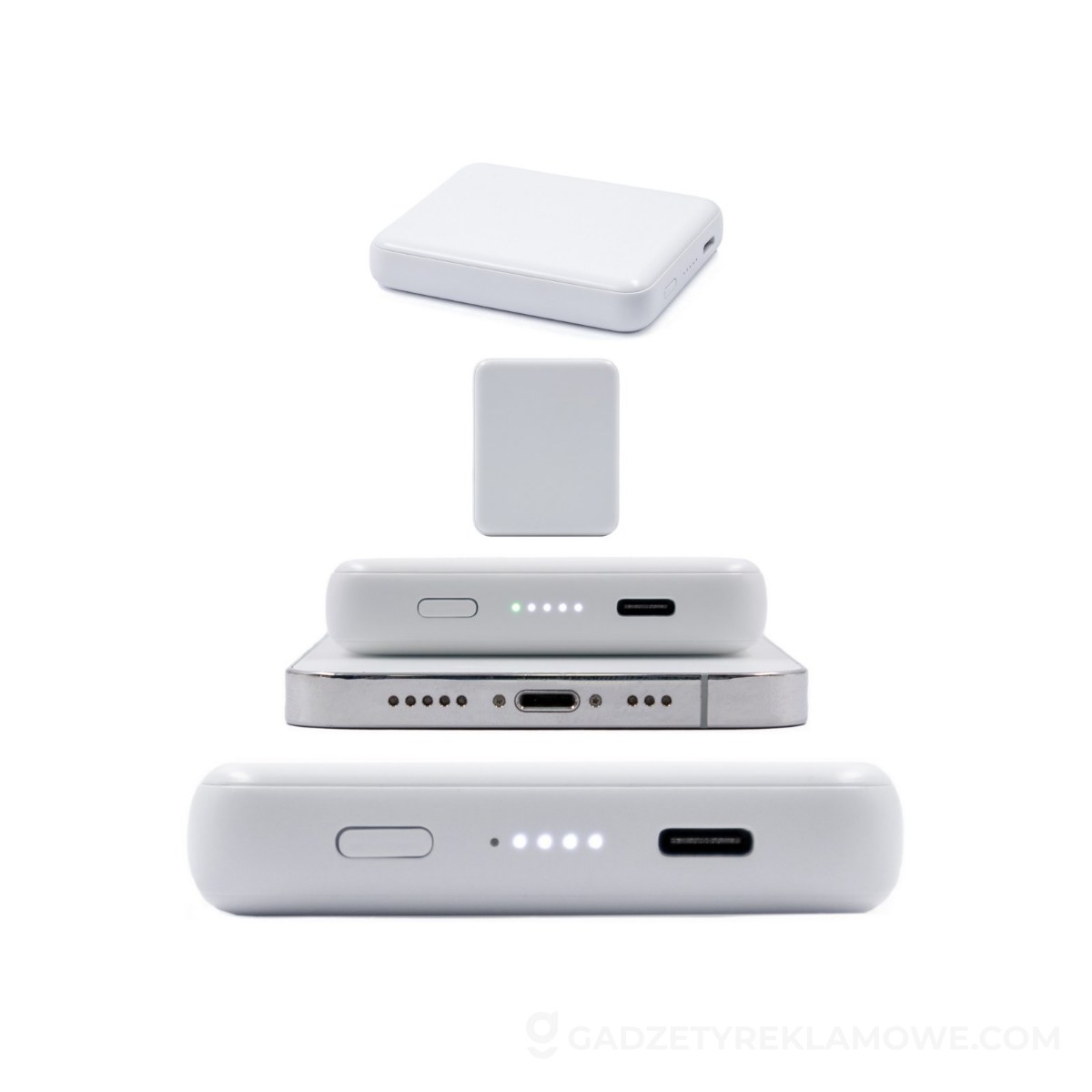 AXP-VB188-02-wariantu-watermark Magnetyczny powerbank BrandCharger Powercharge Air 5000 mAh - biały