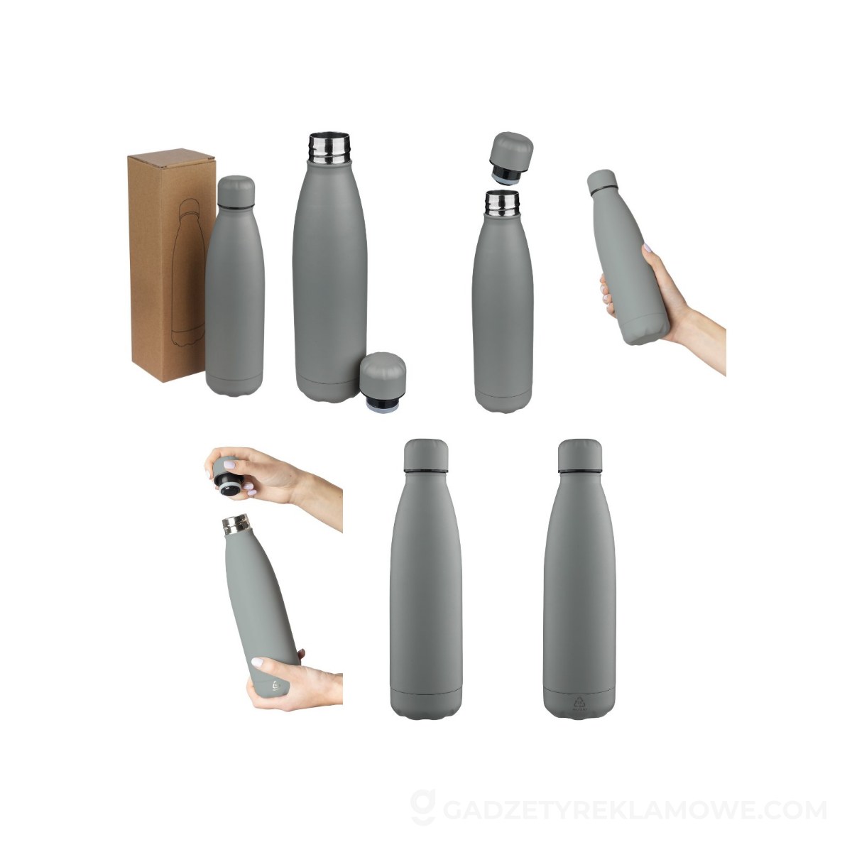 Butelka termiczna 500 ml - szara