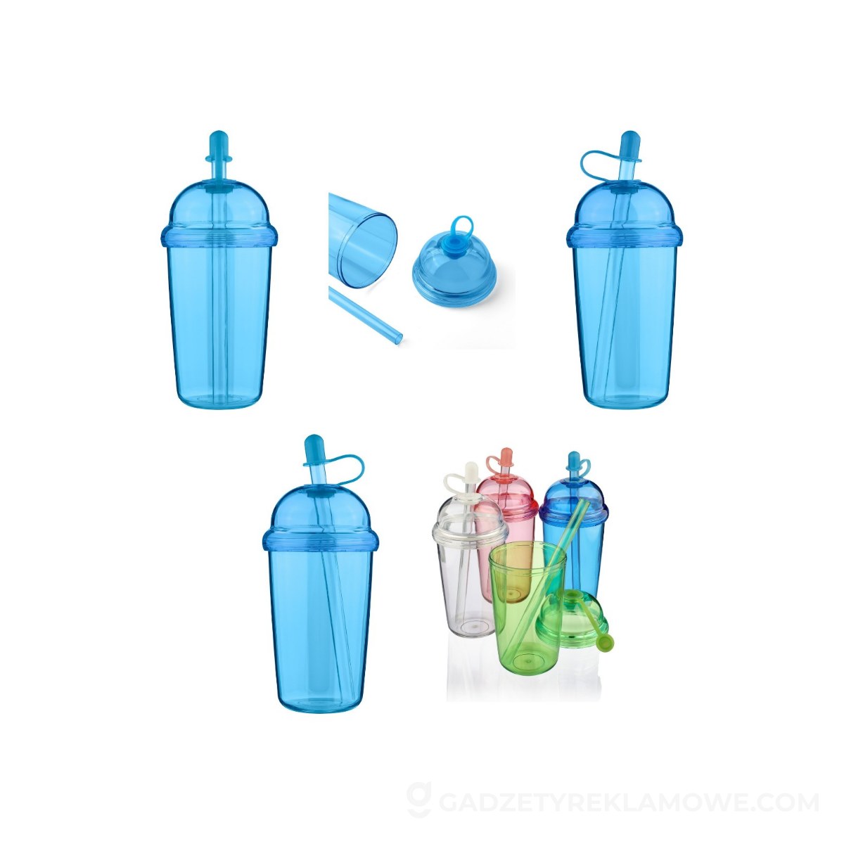 Kubek podróżny 500 ml - błękitny