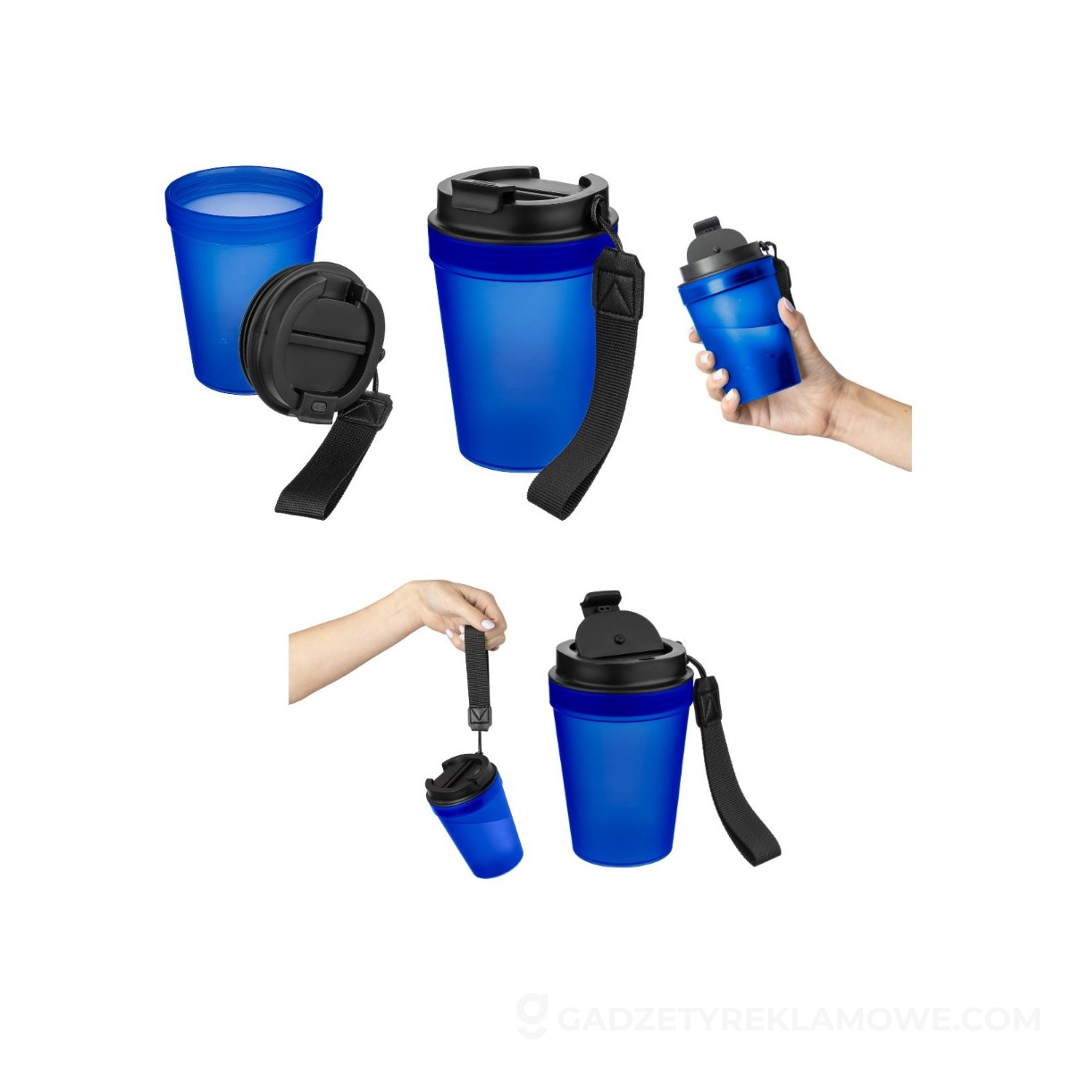 Kubek podróżny 350 ml - granatowy
