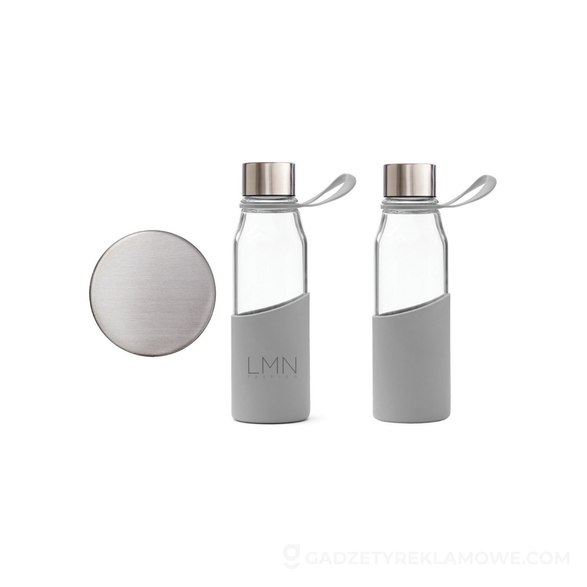Szklana butelka 550 ml VINGA Lean - szara