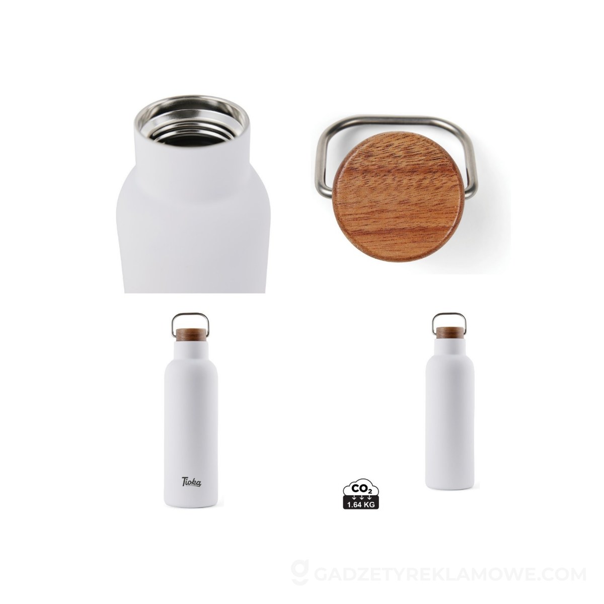 Butelka termiczna 800 ml VINGA Ciro - biała