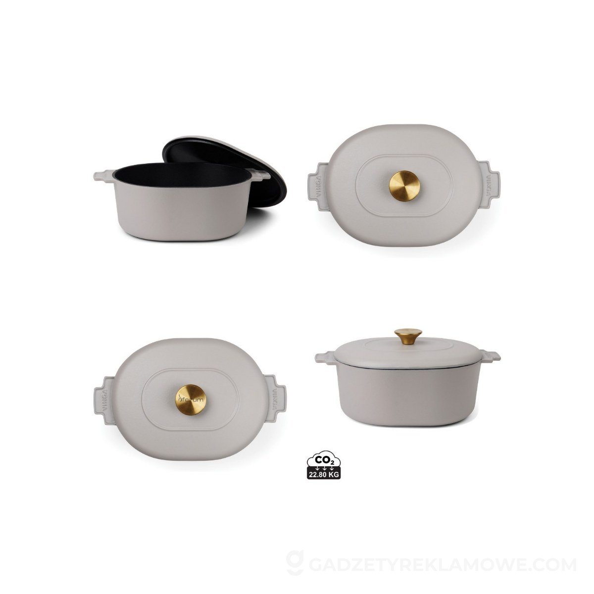 Garnek 4 l VINGA Monte - szary