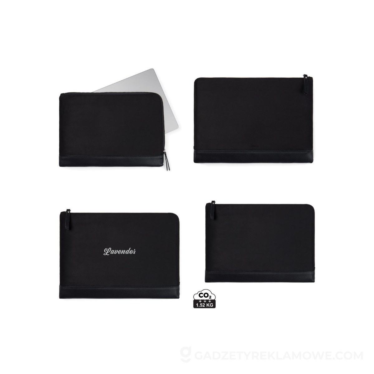 Pokrowiec na laptopa 16" VINGA Marlow, RPET - czarny