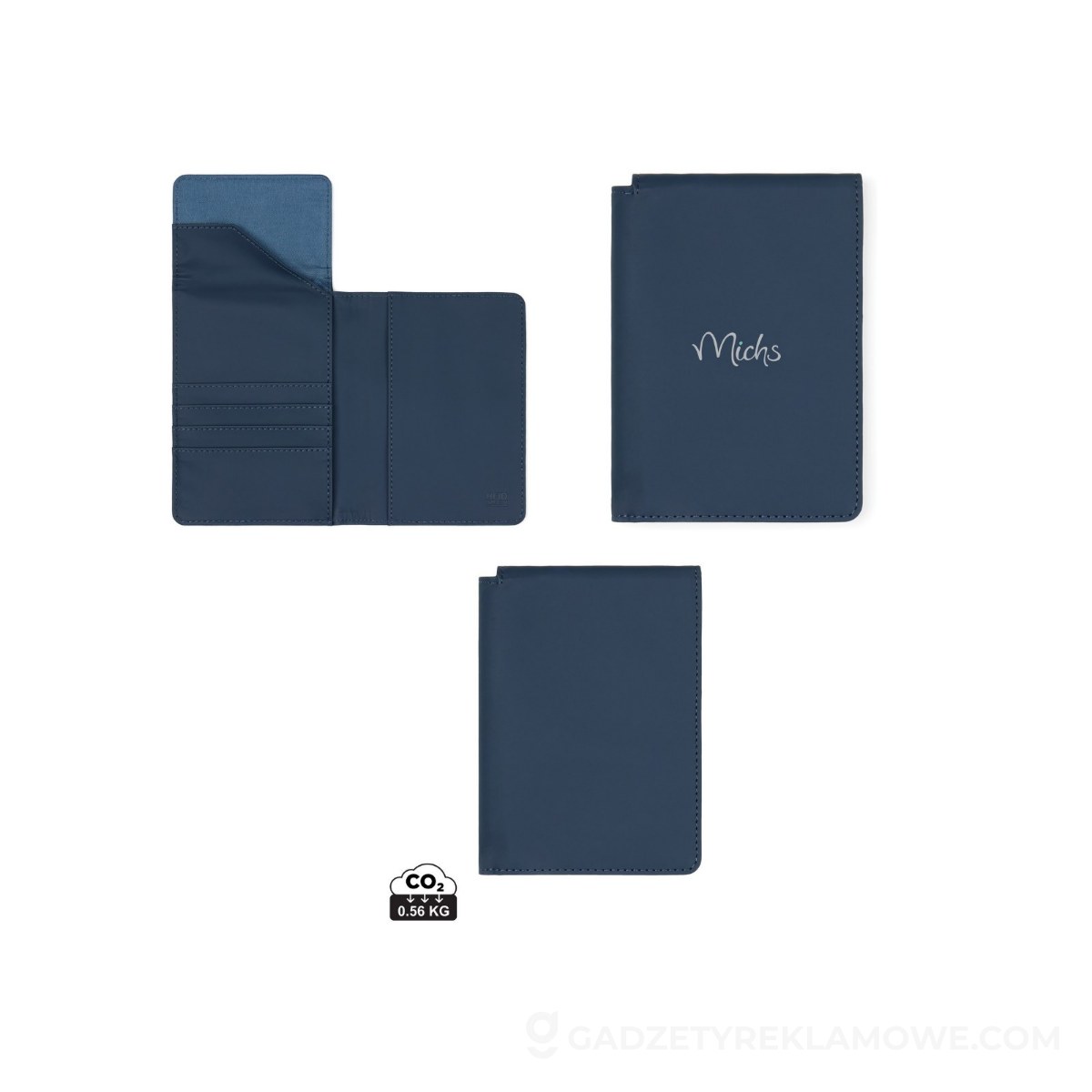 Etui na paszport, ochrona RFID - niebieskie
