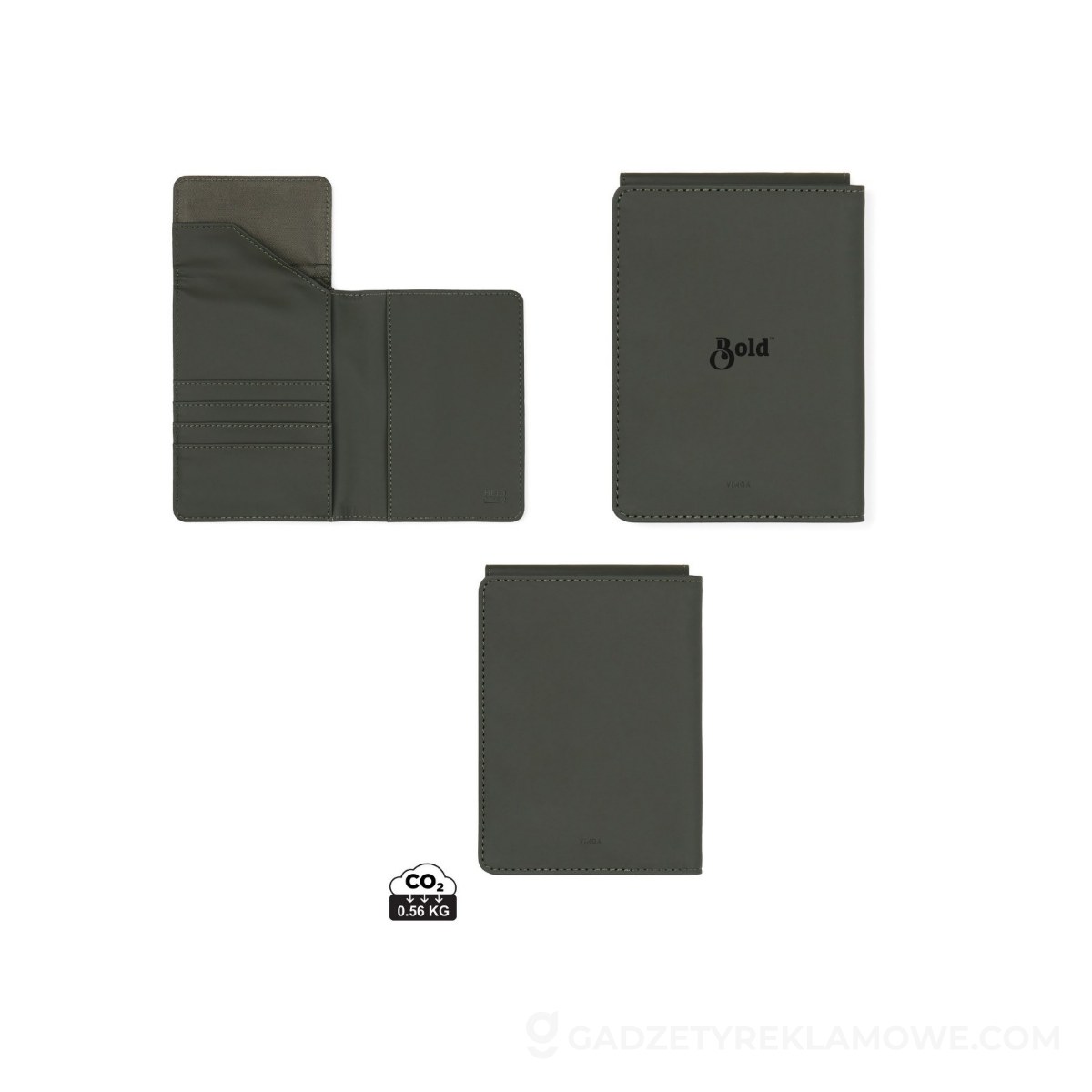 Etui na paszport, ochrona RFID - zielone