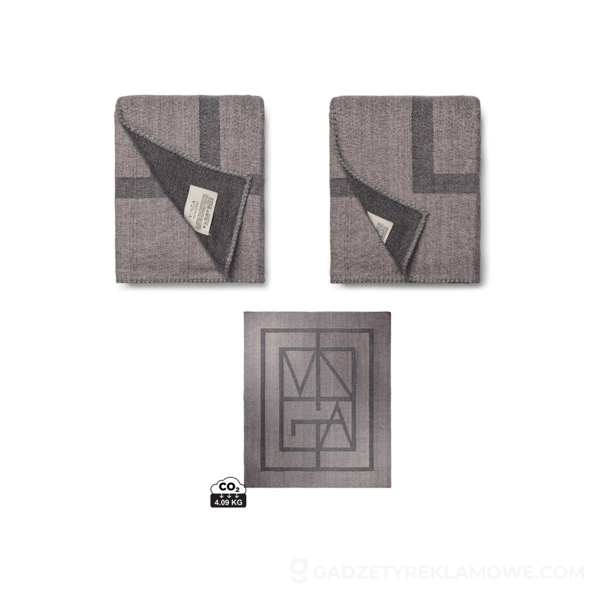 Koc VINGA Monogram - szary