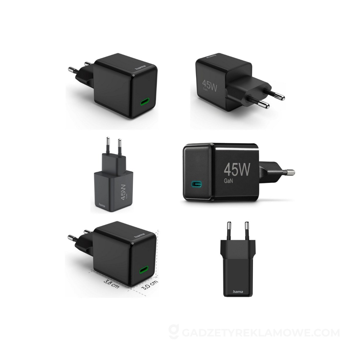 Ładowarka ścienna 45W Hama Supermini - czarna