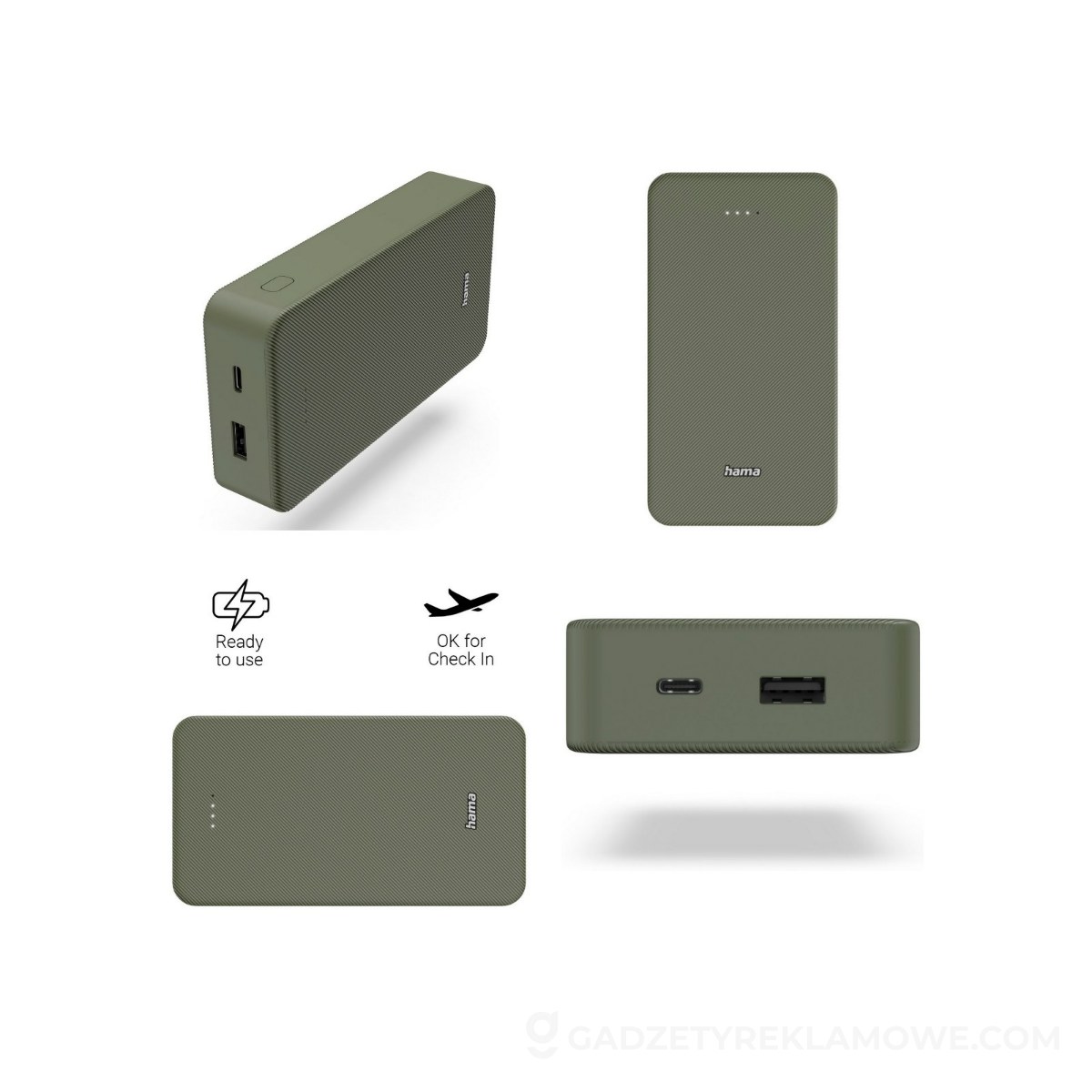 Power bank 20000 mAh Hama Power Pack - zielony