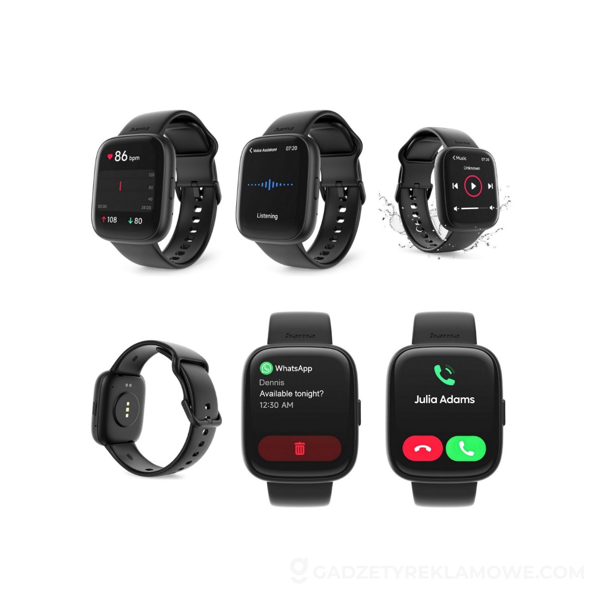 Monitor Aktywności Hama Smartwatch 4000 - czarny