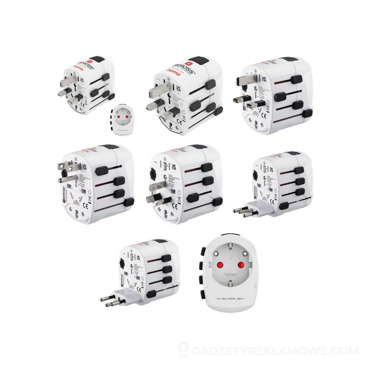 Adapter podróżny Skross for Hama Pro - biały
