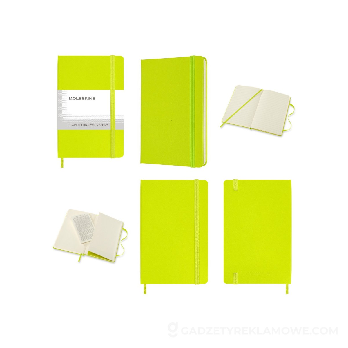 MOLESKINE Notatnik ok. A6 - limonkowy