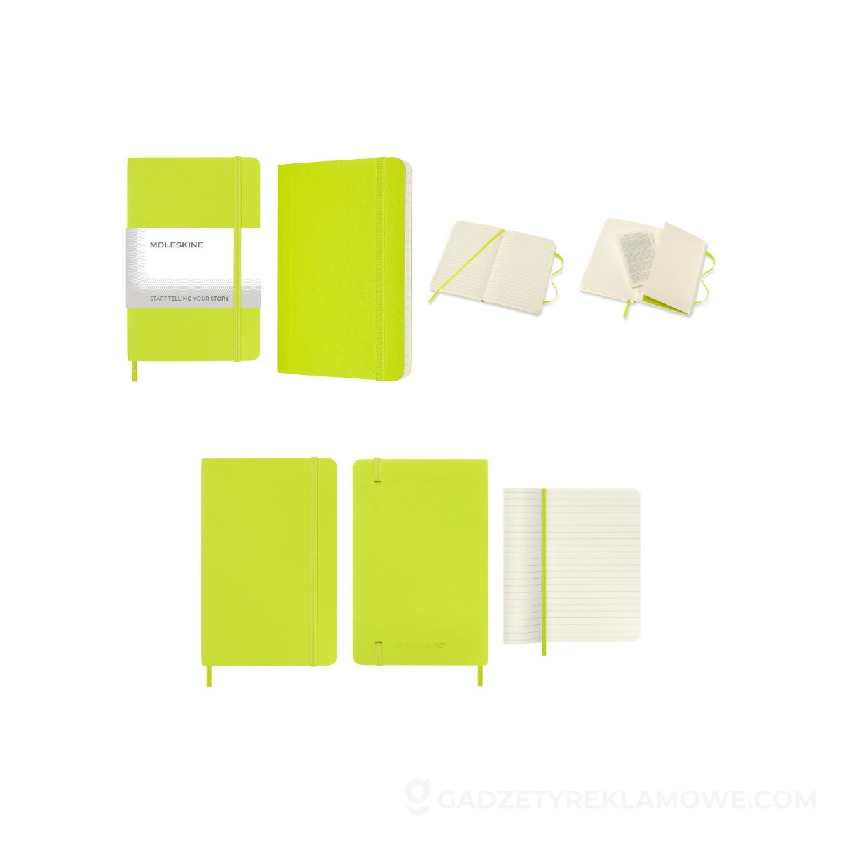 MOLESKINE Notatnik ok. A6 - limonkowy