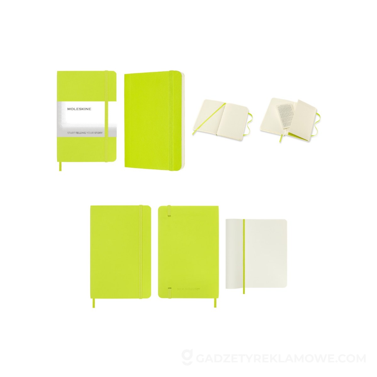 MOLESKINE Notatnik ok. A6 - limonkowy