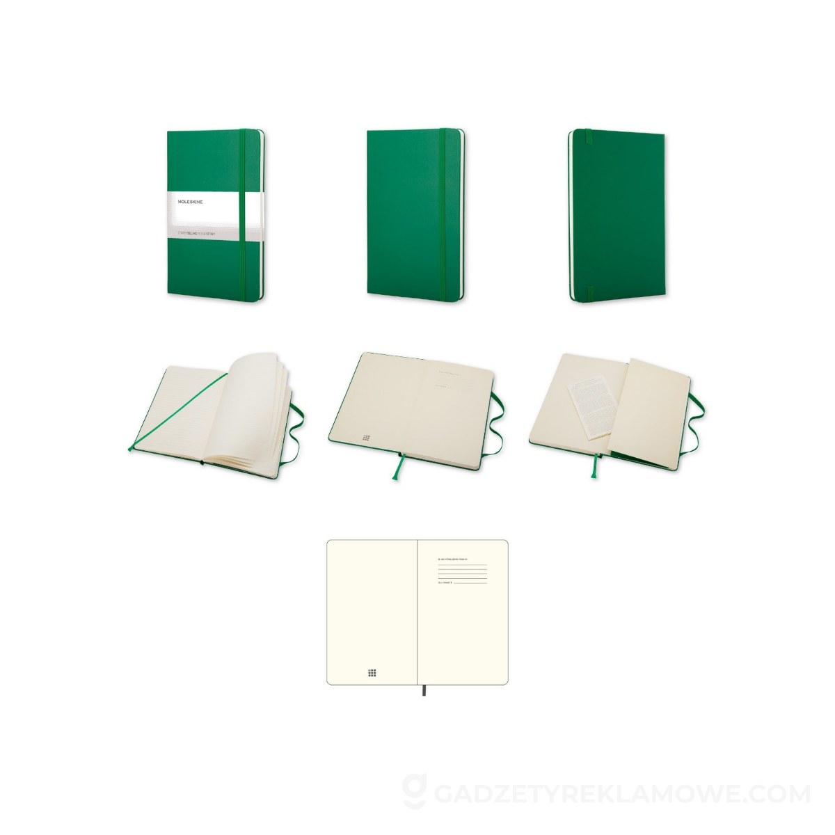 AXP-VM301-06-wariantu-watermark MOLESKINE Notatnik ok. A5 - zielony
