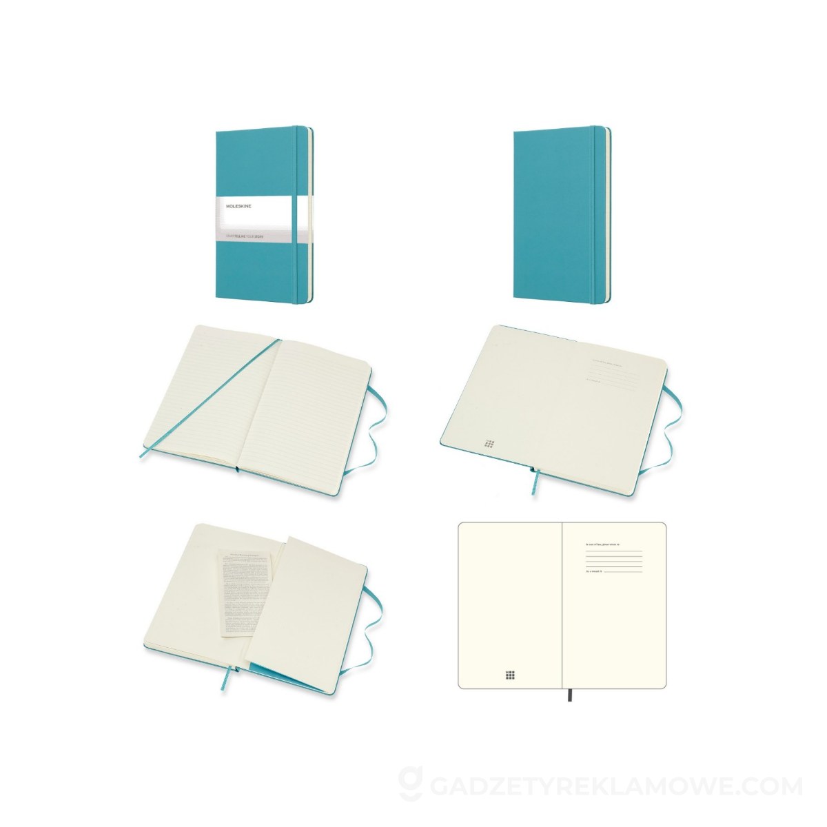 MOLESKINE Notatnik ok. A5 - turkusowy