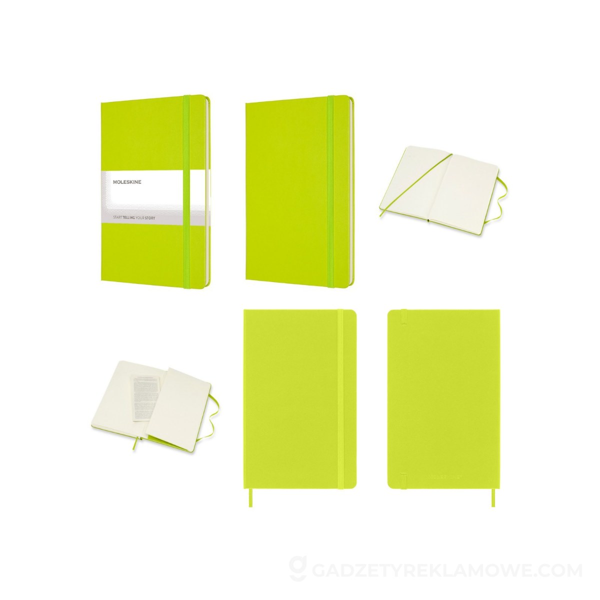 MOLESKINE Notatnik ok. A5 - limonkowy