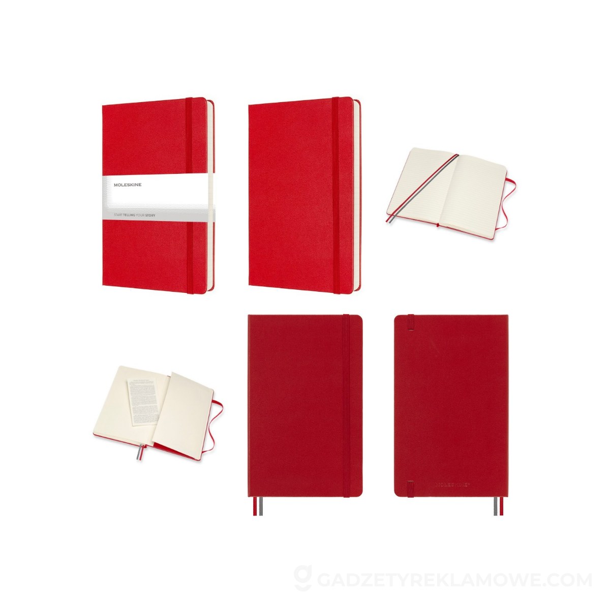 MOLESKINE EXPANDED Notatnik ok. A5 - czerwony