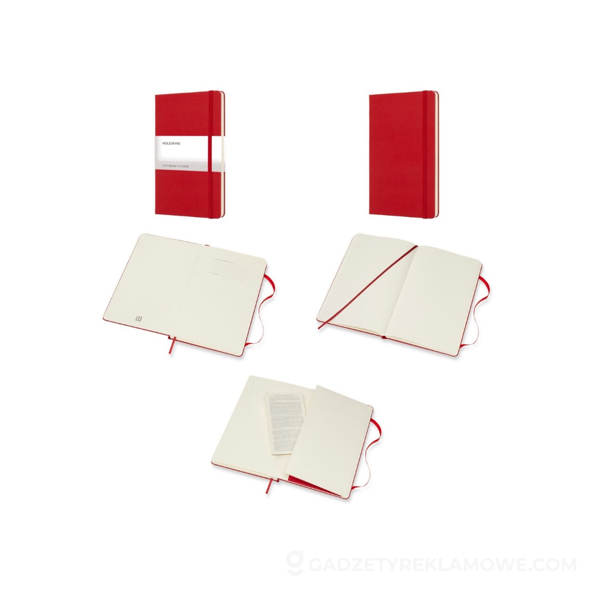 AXP-VM309-05-wariantu-watermark MOLESKINE Notatnik ok. A5 - czerwony
