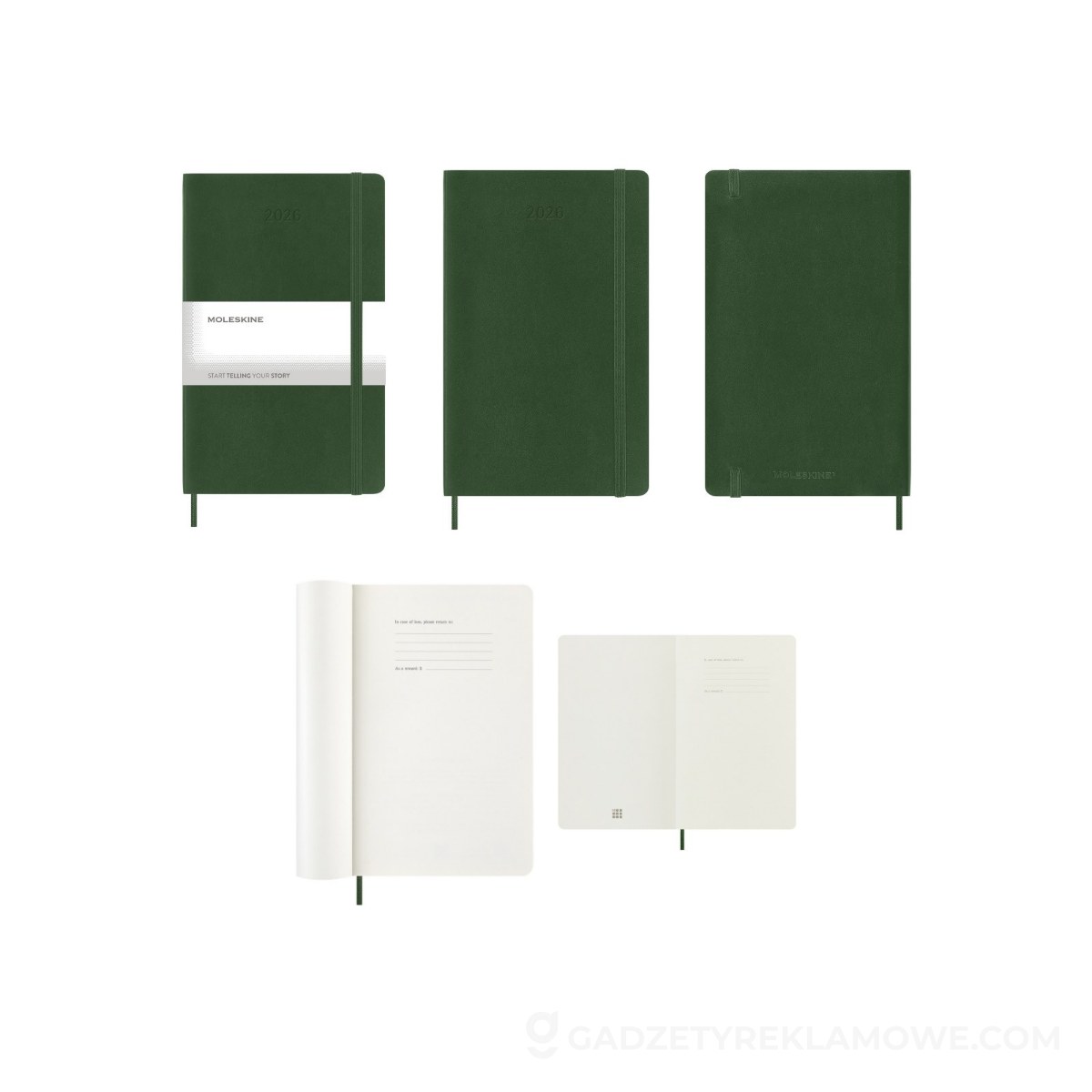 AXP-VM398-252027-wariantu-watermark Kalendarz MOLESKINE - khaki