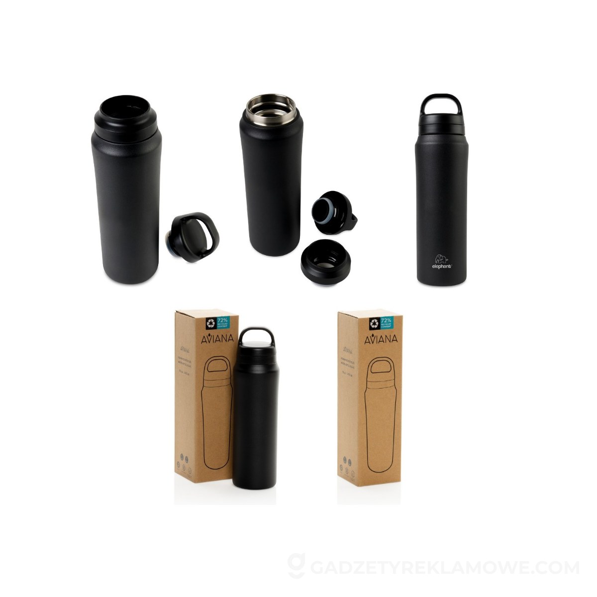 AXP-VR009-03-wariantu-watermark Butelka termiczna 470 ml Aviana™ Rowan - czarna
