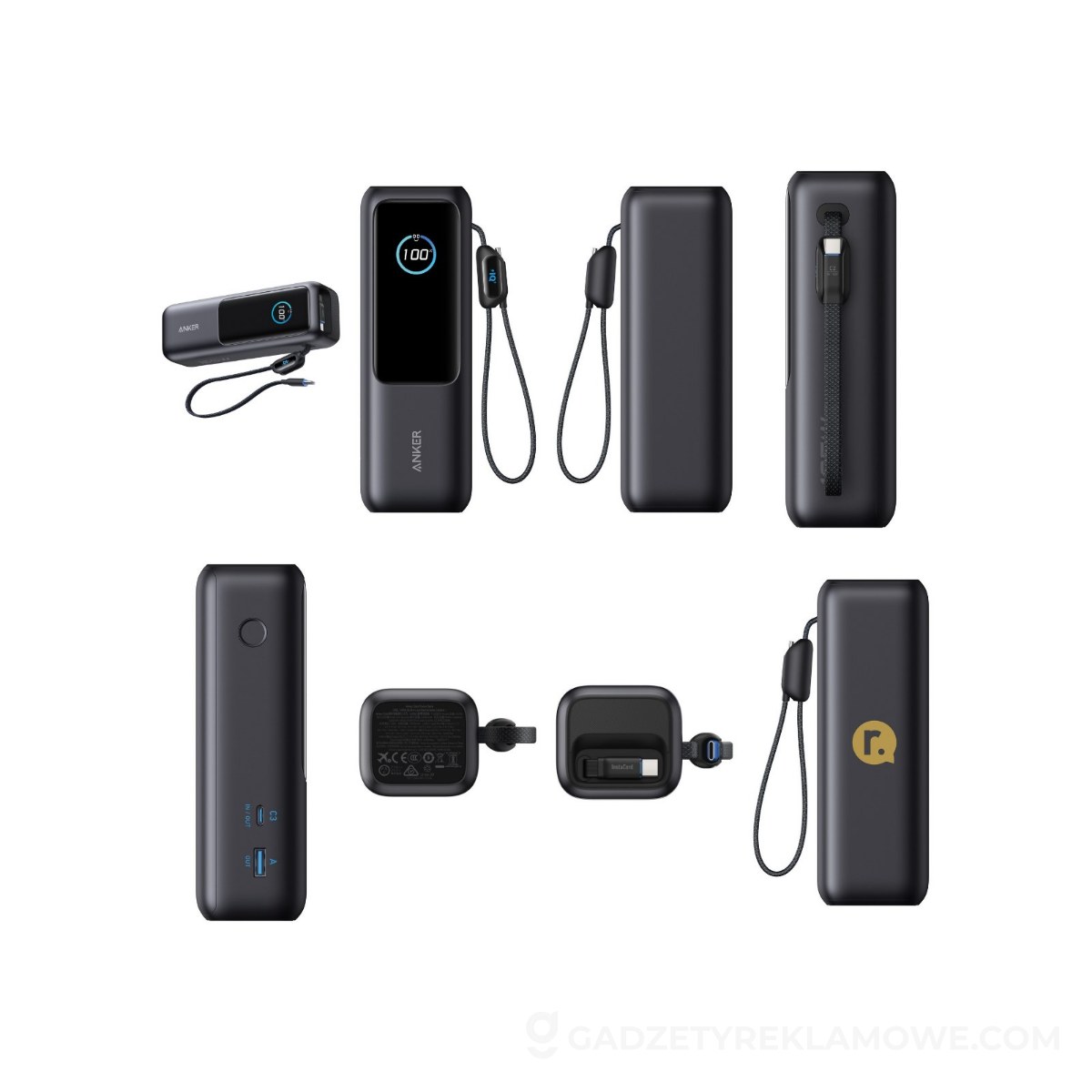 AXP-VR015-19-wariantu-watermark Power bank 10000 mAh, 165W, Anker - szary