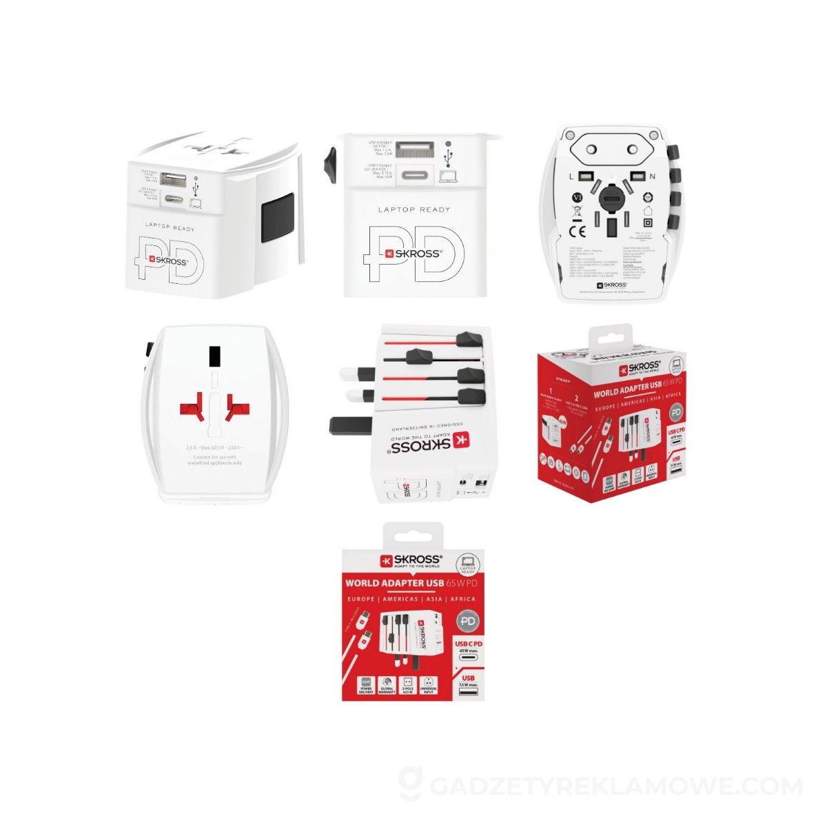 Adapter podróżny SKROSS MUV 65W - biały