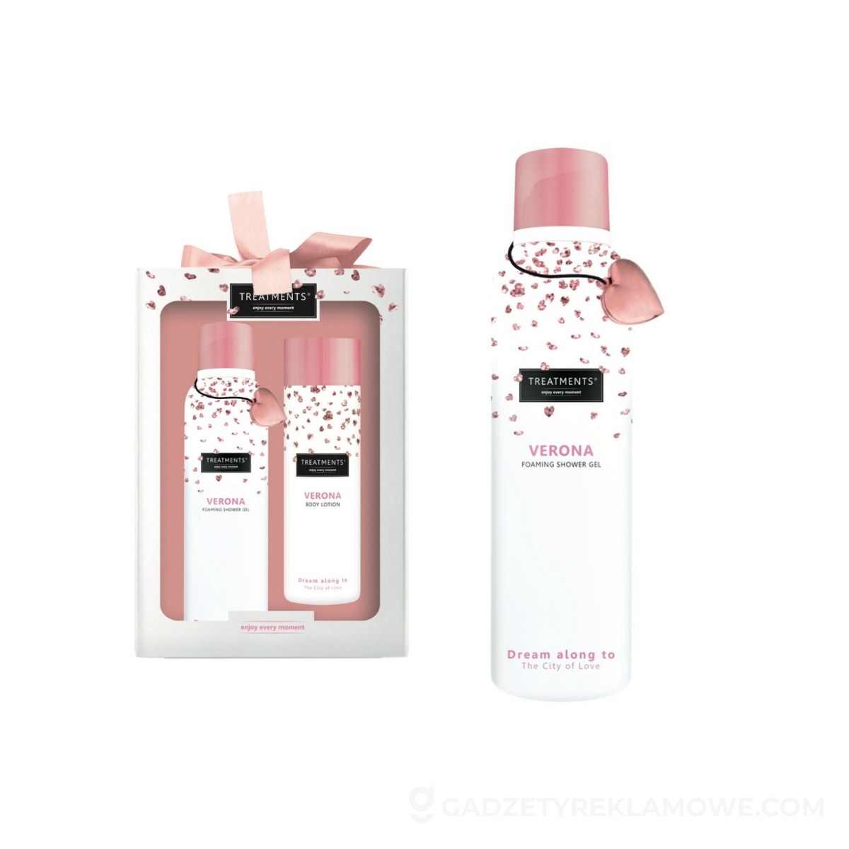 Zestaw kosmetyków Tenderness TREATMENTS - różowy