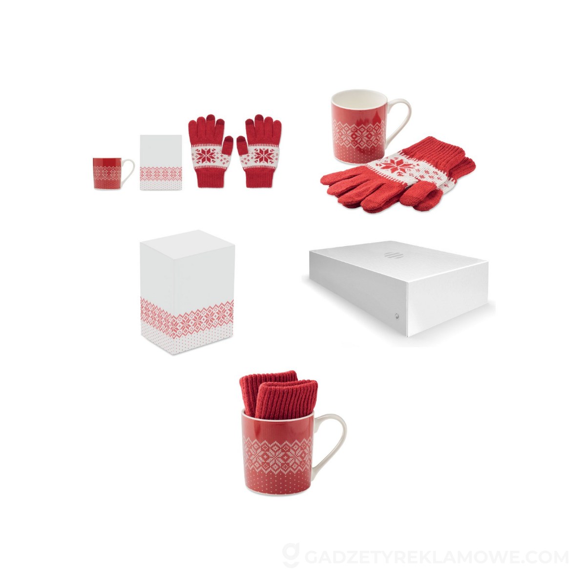 Zimowy zestaw prezentowy COPITO SET - czerwony