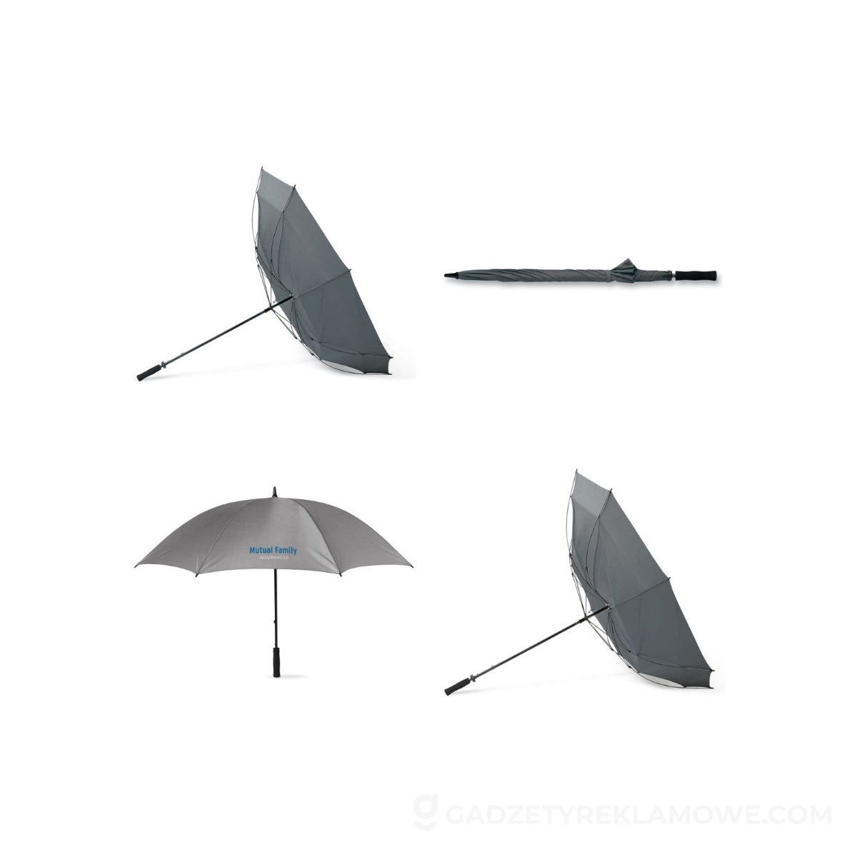 Parasol odporny na wiatr GRUSO - szary
