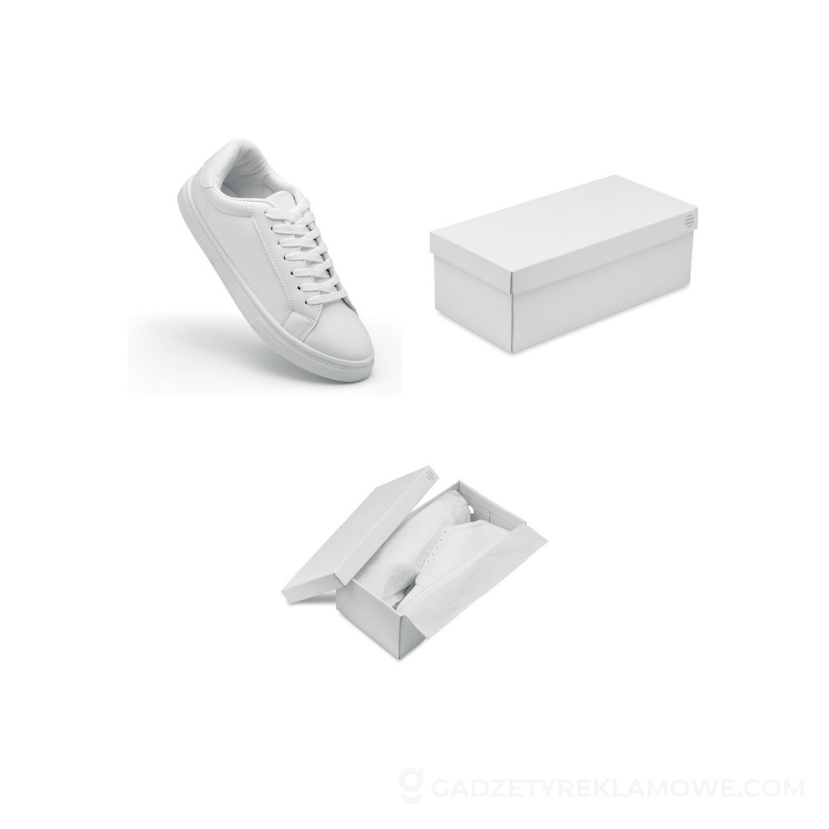 Trampki z PU 38 BLANCOS - białe