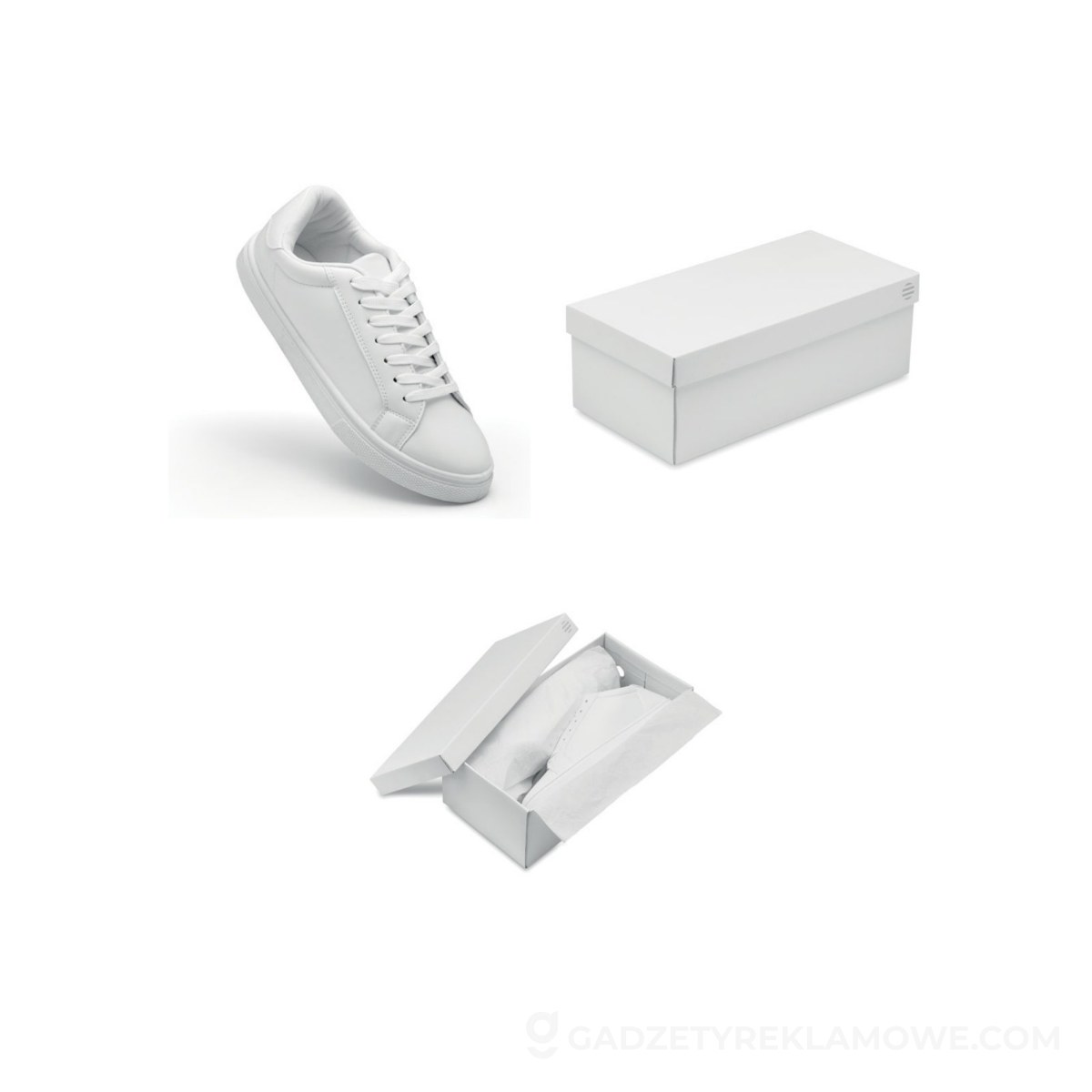 Trampki z PU 40 BLANCOS - białe