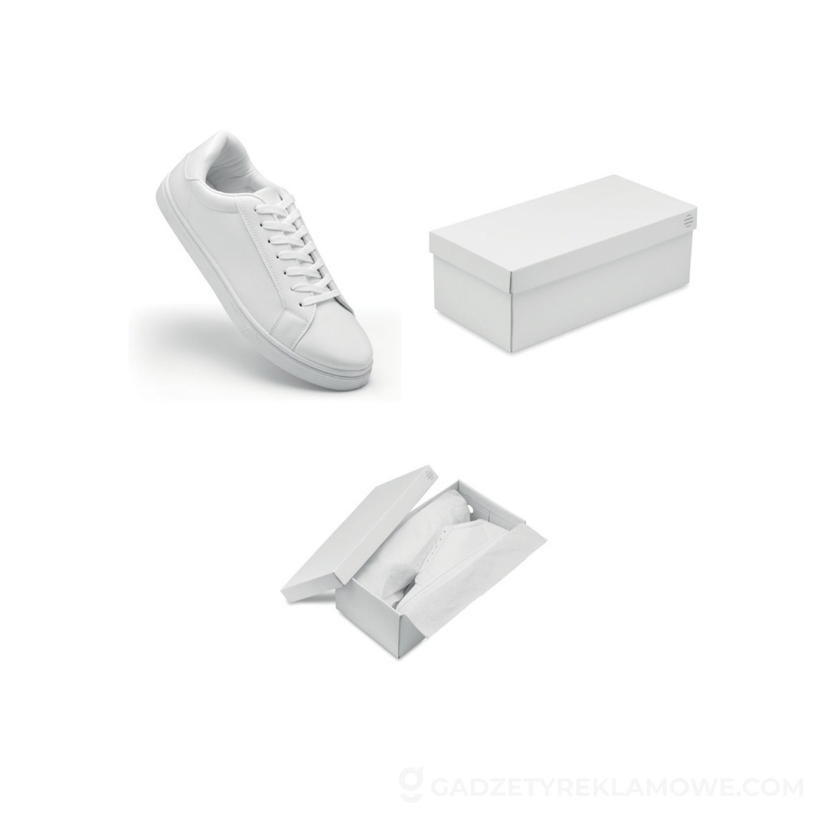Trampki z PU 42 BLANCOS - białe