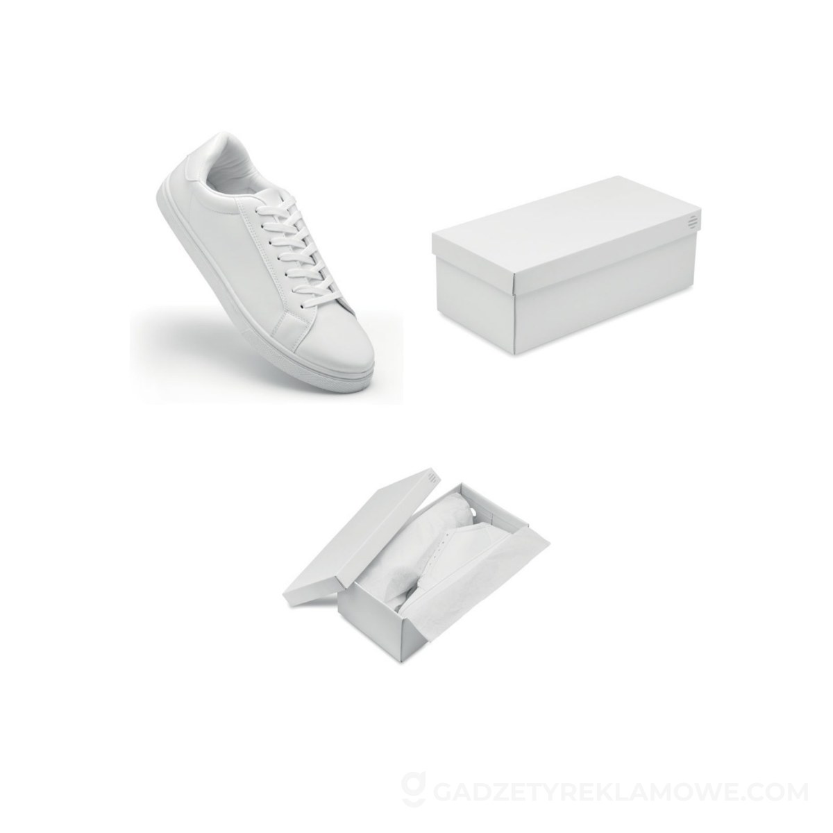 Trampki z PU 45 BLANCOS - białe