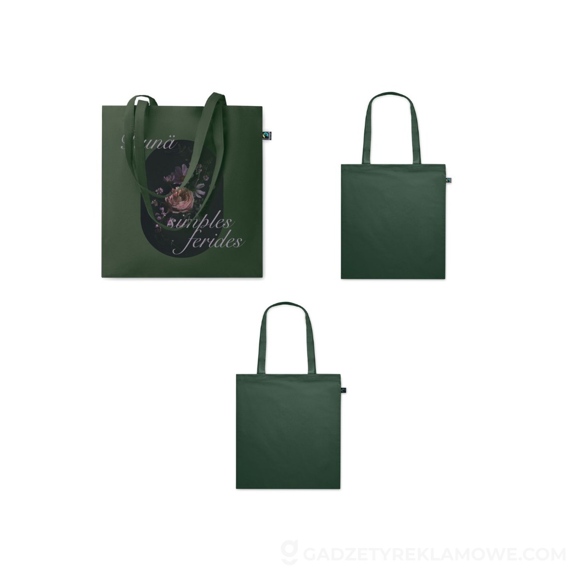Torba Fairtrade 140gr/m² OSOLE COLOUR - ciemnozielona